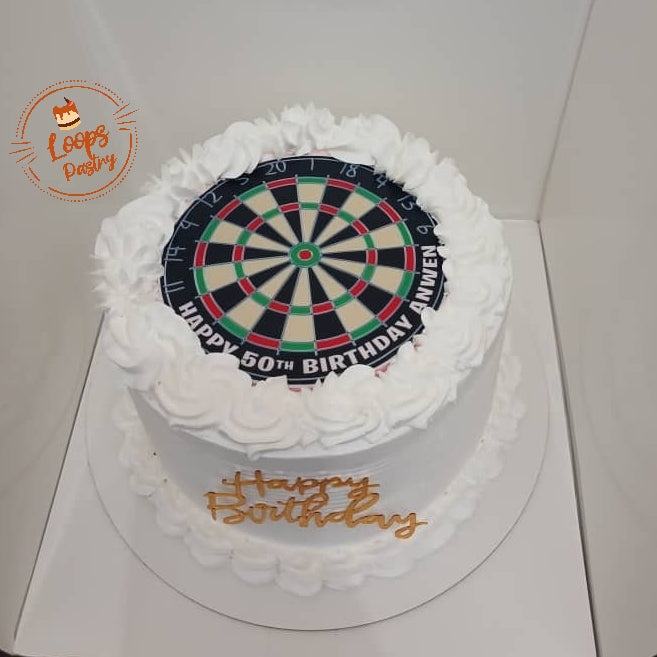 8 inches Dart themed Cake