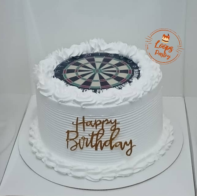 8 inches Dart themed Cake